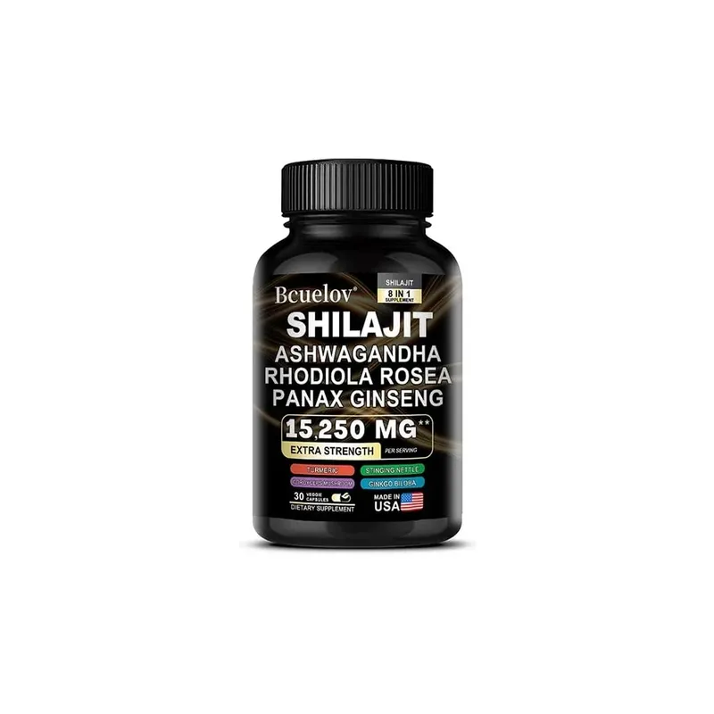 Shilajit 9000 Ginseng 1500MG Ashwagandha 2000MG - Les extraits complexes de plantes naturelles 8 en 1 fournissent de l'énergie et une force musculaire immunitaire — image 8