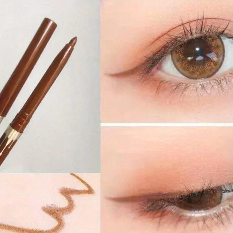 Eyeliner Gel Pencil Black Brown Ultra-fine Matte Natural Smooth Quick Dry Non-Smudge Waterproof Easy Wear Eyeliner Pen Makeup — image 4