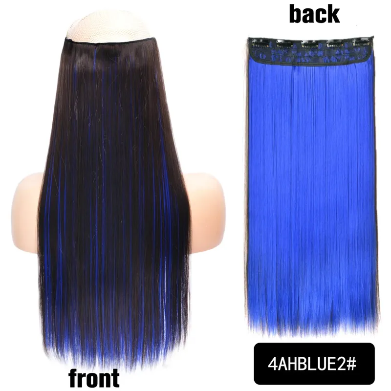 Long Straight Curly One Piece 5clips Clip-in Extensions 22Inch Heat Resistant Hairstyles Colour Mix Blonde Hair Piece For Women — image 88