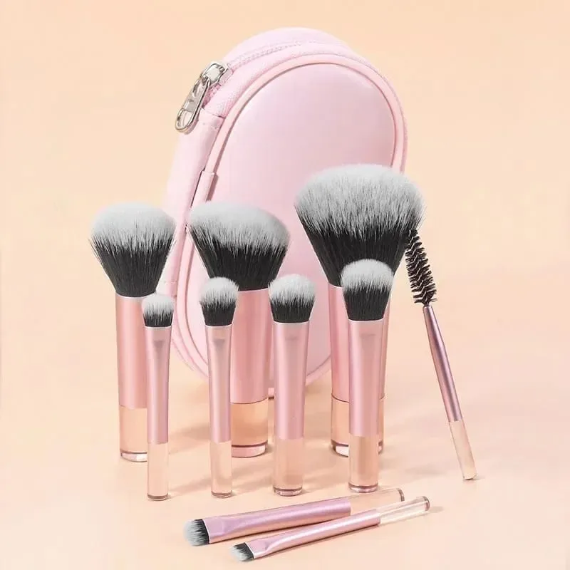 10Pcs/Bag Mini Makeup Brush Set Powder Eyeshadow Foundation Blush Blender Concealer Beauty Makeup Tools Brush Professional