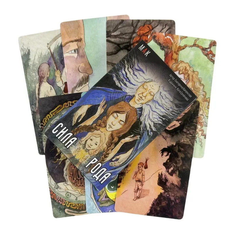 Russian СИЛА РОДА Oracle Cards A 45 Tarot Divination Edition Deck Borad Games Playing Cards