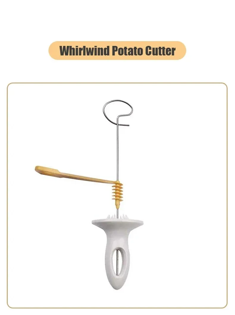 Whirlwind Potato Spiral Cutter Potato Tower Making Machine Vegetable Slicer Creative Vegetable Tools Kitchen Accessories Gadgets — image 7