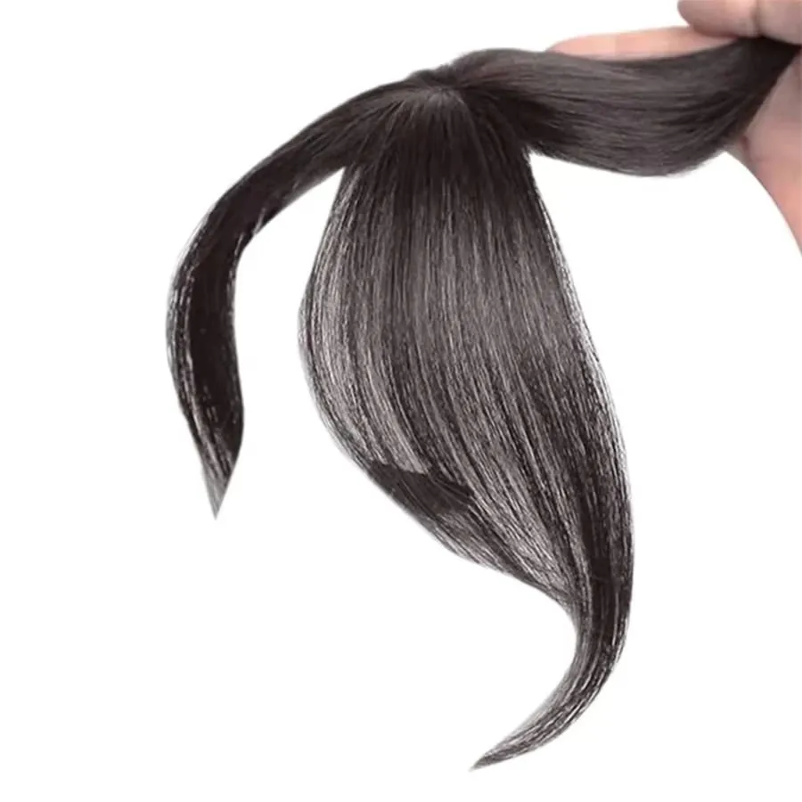 Synthesis Wig Middle-part Bangs Hair Extensions Clip In Forehead Natural Seamless French Oblique Bangs Eight-character Bangs — image 10