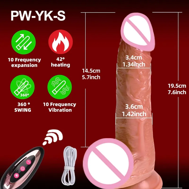 Huge Realistic Silicone Remote Control Dildo Thrusting Vibrating Female Sex Toys Penetration G Spot Clit Vagina Orgasm Massager — image 8
