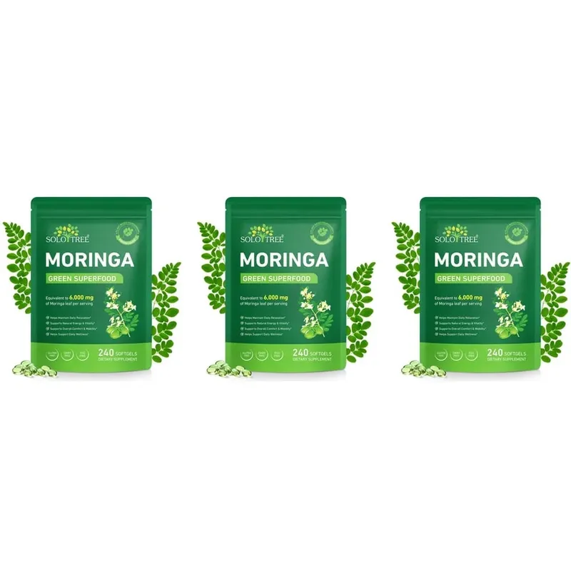 Moringa Leaf Softgels 6000 Mg Equivalent Per Serving for Daily Relaxation Natural Energy Vitality & Comfort Support 240 Softgels — image 9