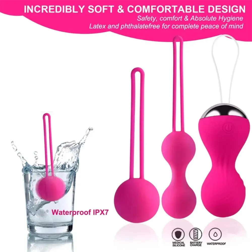 3/4pcs Kegel Vagina Balls Vibrator Wireless Remote Silicone Dumbbell Shrink Exercise Vibrating Eggs Sex Toys For Women Massager