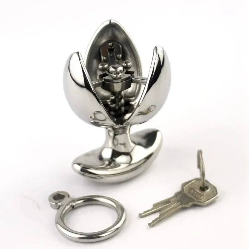 Stainless Steel Chastity Device Locking Anal Anchor Adjustable Butt Plugs Metal Anal Sex Toys for Women and Men Adult But Plug — image 4
