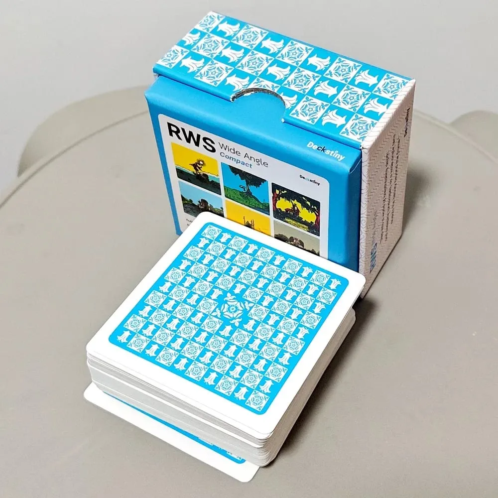 RWS Wide Angle Tarot - Compact Edition 78 Pcs Cards + 2 Espesyal na Frame Card na Double-embossed sa Two-piece Rigid Box — image 1