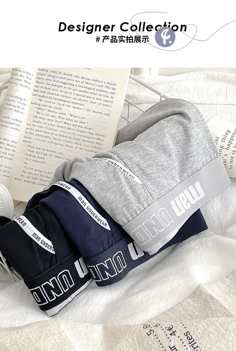 Mens Underwear 3PCS Pure Cotton Boxer Shorts Comfortable Breathable Underpants Male Panties Boxershorts Men Plus Size 4XL Briefs — image 4