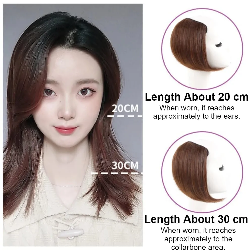 20cm/30cm Invisible Straight U-Shape Part Wig Pad Hairpiece for Women One Piece Clip-in Hair Extension Increased Hair Volume Wig — image 7