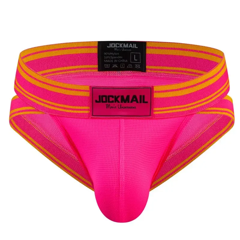 Jockmail Sexy Underwear Men Briefs Male Panties Pouch String Bikini Hombre Slips Cuecas Lingerie Erotic Underpants Summer Mesh — image 10