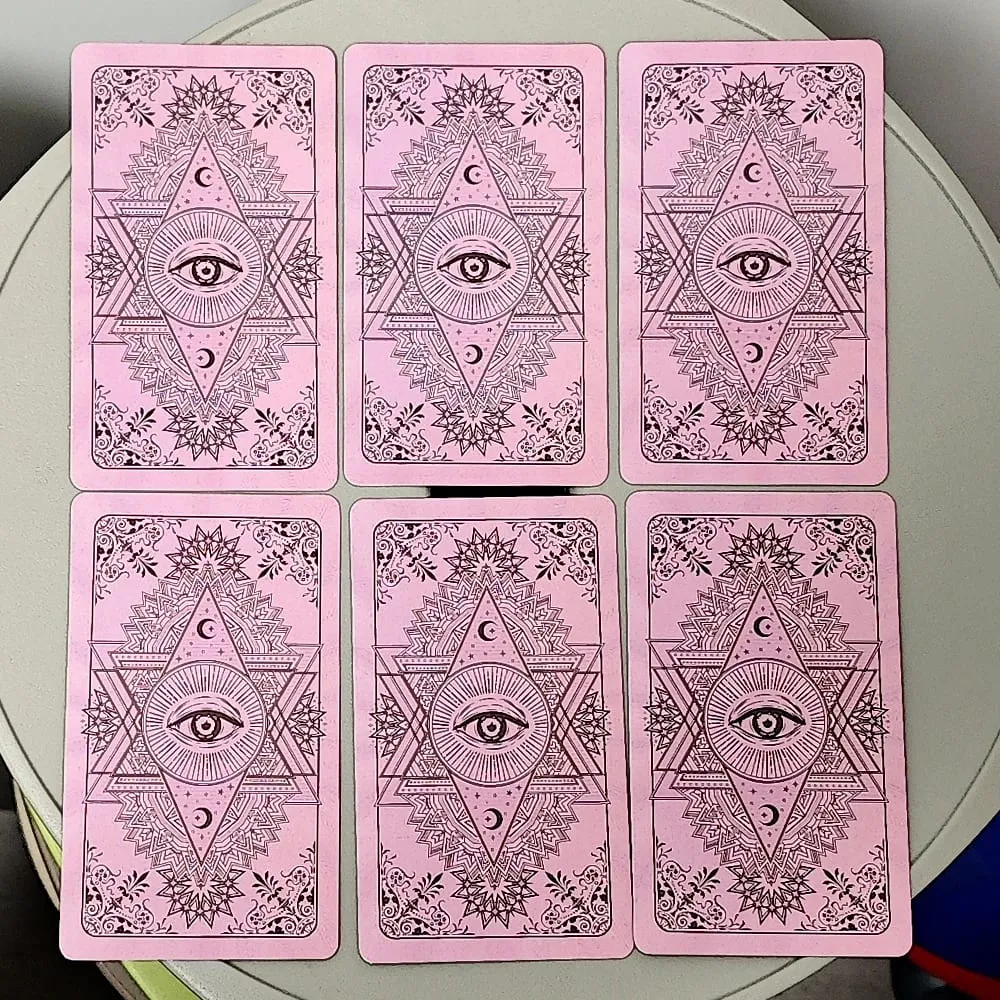 10.3*6cm Pink Learning Tarot 78 Pcs Tarot Cards with Keywords Based on Rider Waite System — image 6