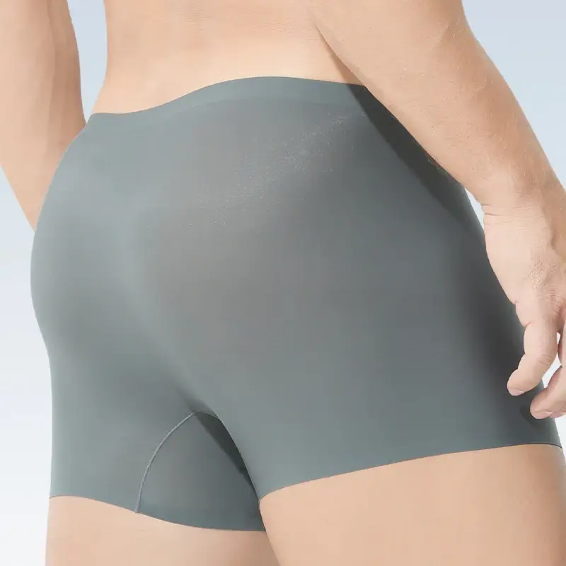 Men's5pc underwear Men's wholesale ice silk seamless boxers antibacterial breathable sports summer thin comfortable boxers — image 2