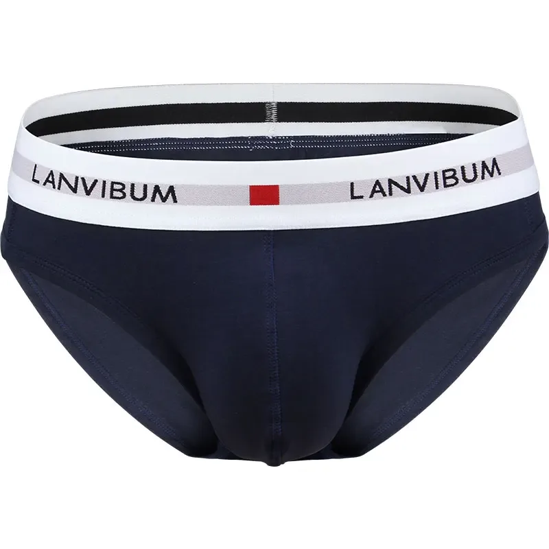 Men's Underwear Cotton Low Waist Elastic Sexy Loose Triangle Pants Summer Breathable Youth Pant Headband