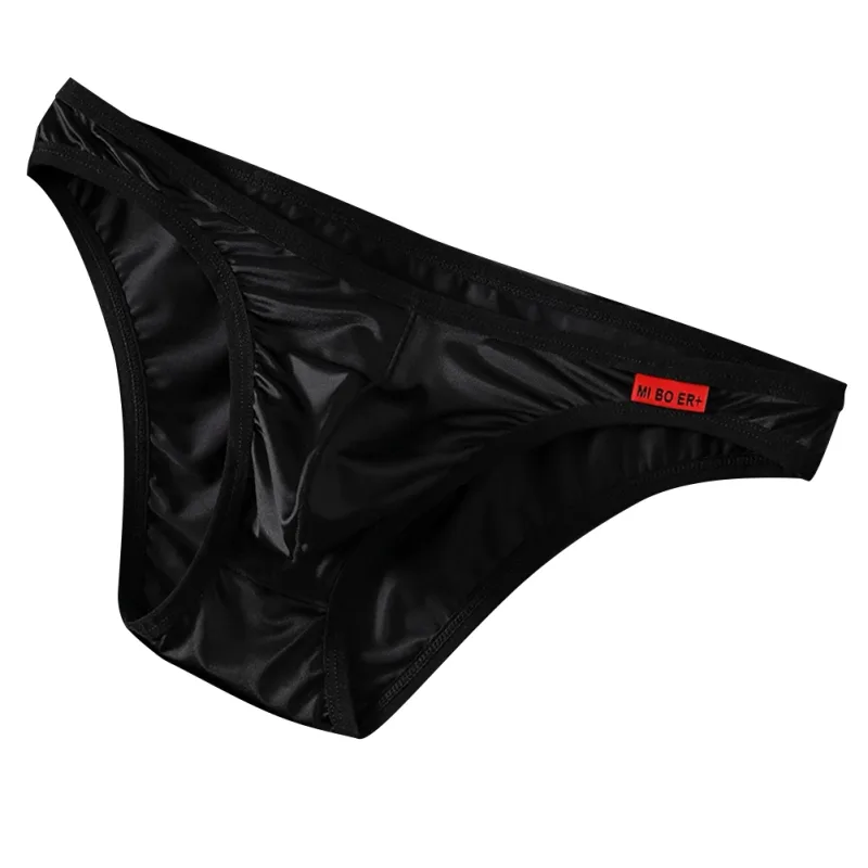 Männer Satin-wie Bikini Eis Seide Stretch Kurze Beutel Dessous Atmungsaktive Höschen Nahtlose Unterwäsche Unterhosen Japanische Tangas — image 5