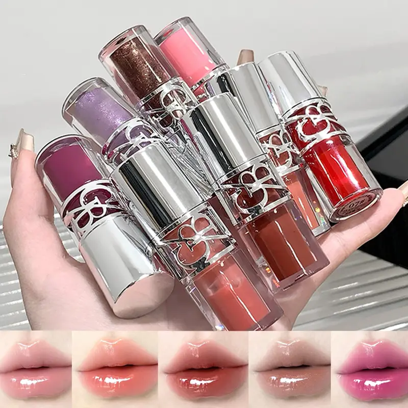 Gege Bear Glittering Mirror Lip Glaze Watery Shimmering Light Lip Gloss Makeup 8 Colors Hydrating Moisturizing Long Lasting — image 2
