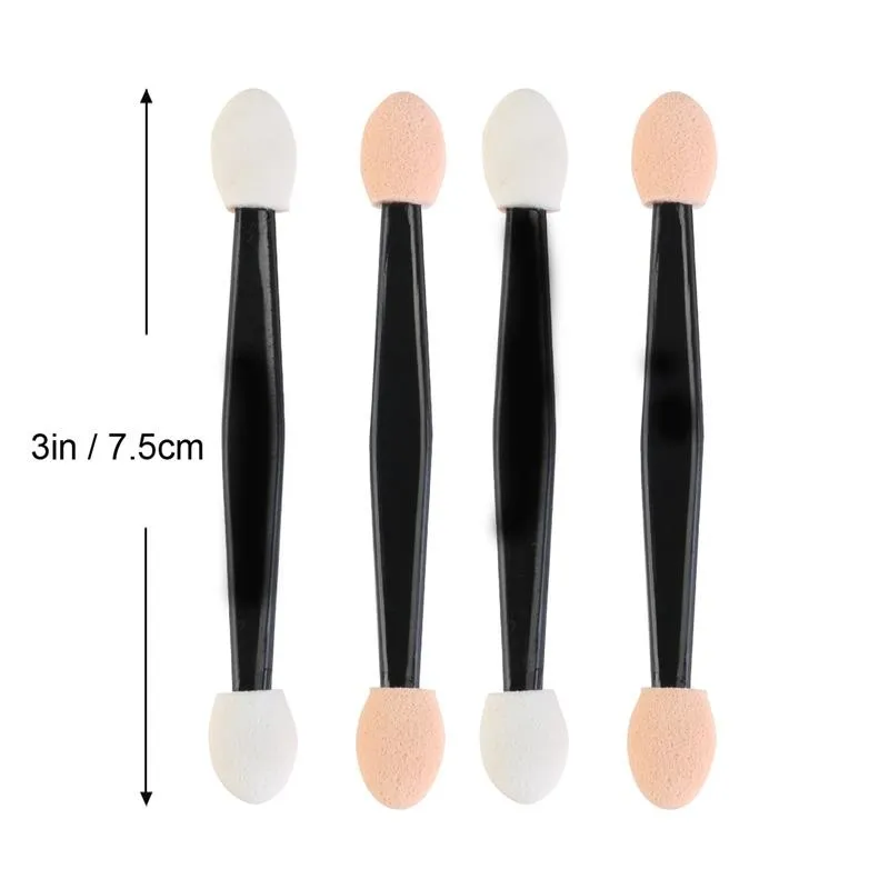 30/50/100PC Eye Shadow Brush Makeup Dual Sided Sponge Nylon Set Eye Shadow Brushes For Cosmetic Applicator Makeup Hot Disposable — image 3