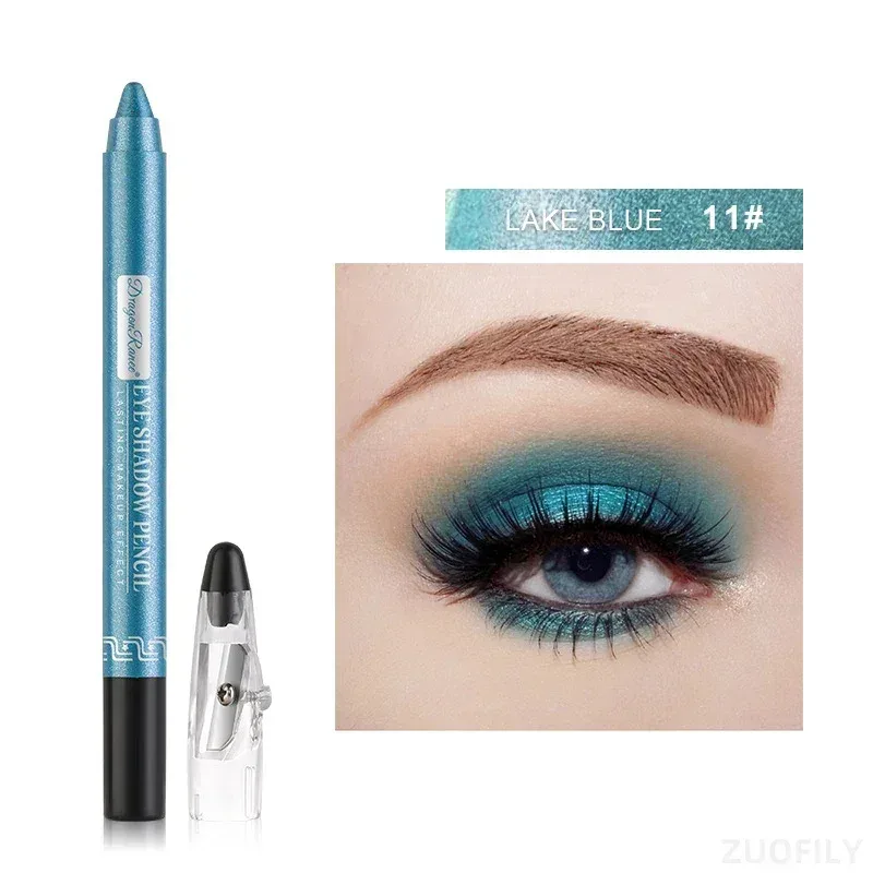 12Colors Glitter Eyeshadow Pen Long Lasting Matte Eye Shadow Palette Shiny Highlighter Silver Purple Eyeliner Pencil Cosmetics — image 8