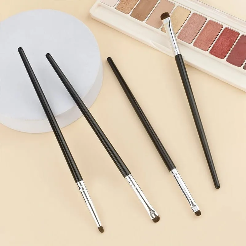 Petit pinceau de maquillage pour fard à paupières, 4 pièces, brosse de détail, poils de poney, Eyeliner, correcteur de taches fines, ensemble Portable — image 5