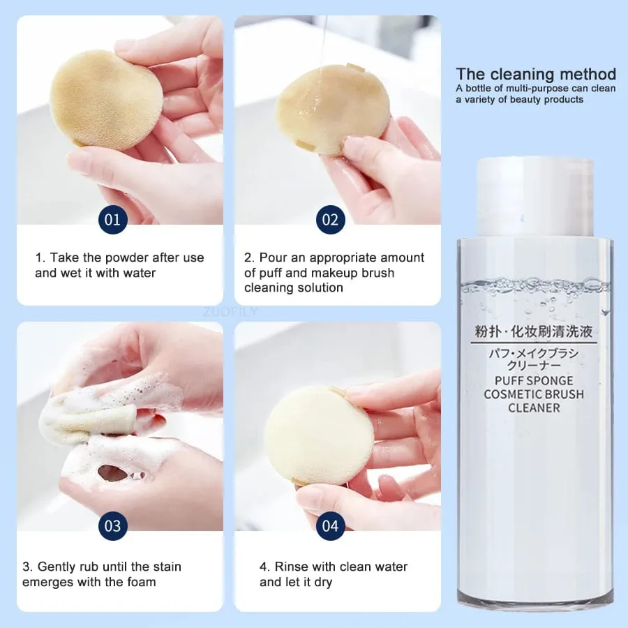 50/80/100ml Makeup Brushes Sponges Cleaning Liquid Make Up Egg Sponge Air Cushion Puff Makeup Tool Mild Transparent Gel Cleaner — image 5
