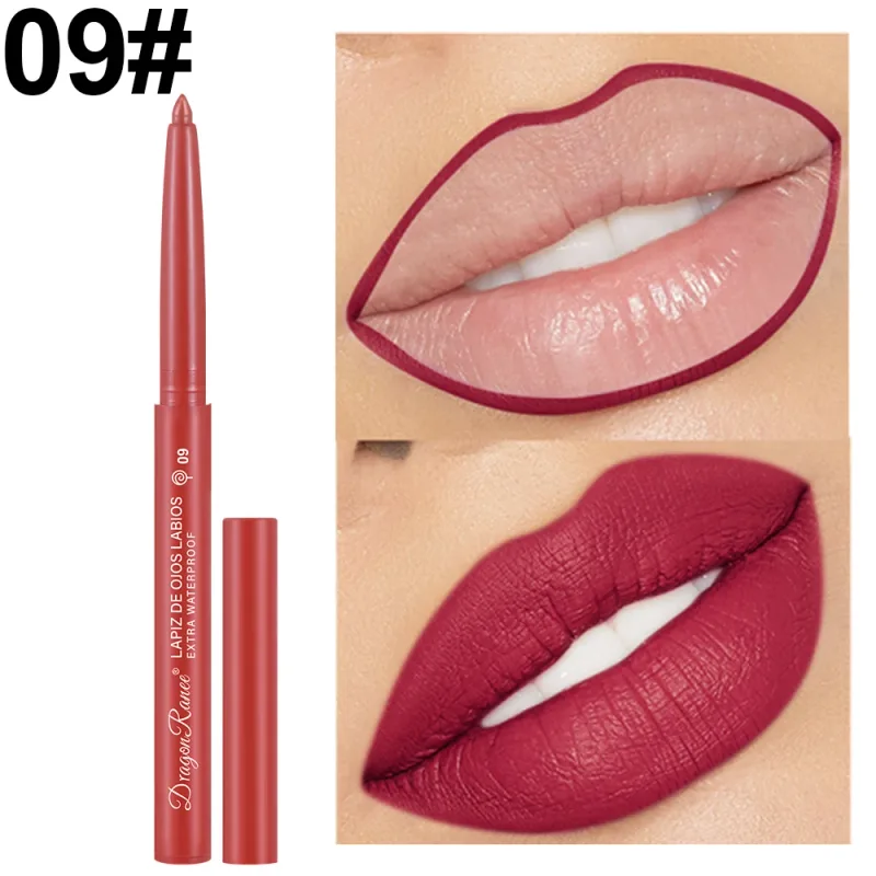 Lip Liner Lipstick Pen Waterproof Long-Lasting Contouring Lip Pencil Matte Finish Beginner Automatic Lip Liner Bean Paste Color Contouring Pen Automatic Rotating Lip Liner — image 10