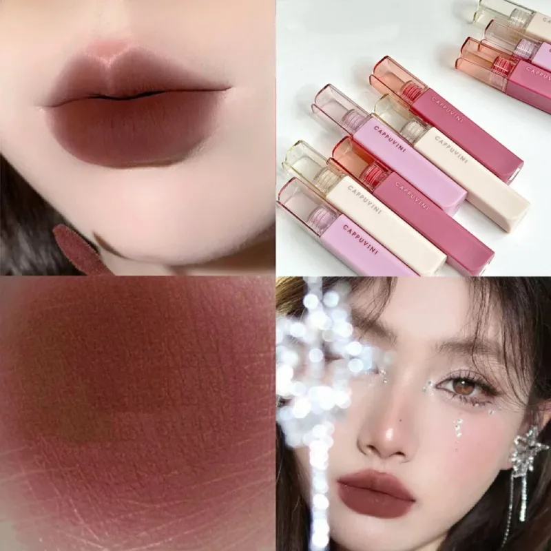 Silky Velvet Lip Gloss Matte Lip Mud Waterproof Non-Stick Cup Lip Glaze Smudge Proof Not Fade Liquid Lipstick Korean Makeup — image 11