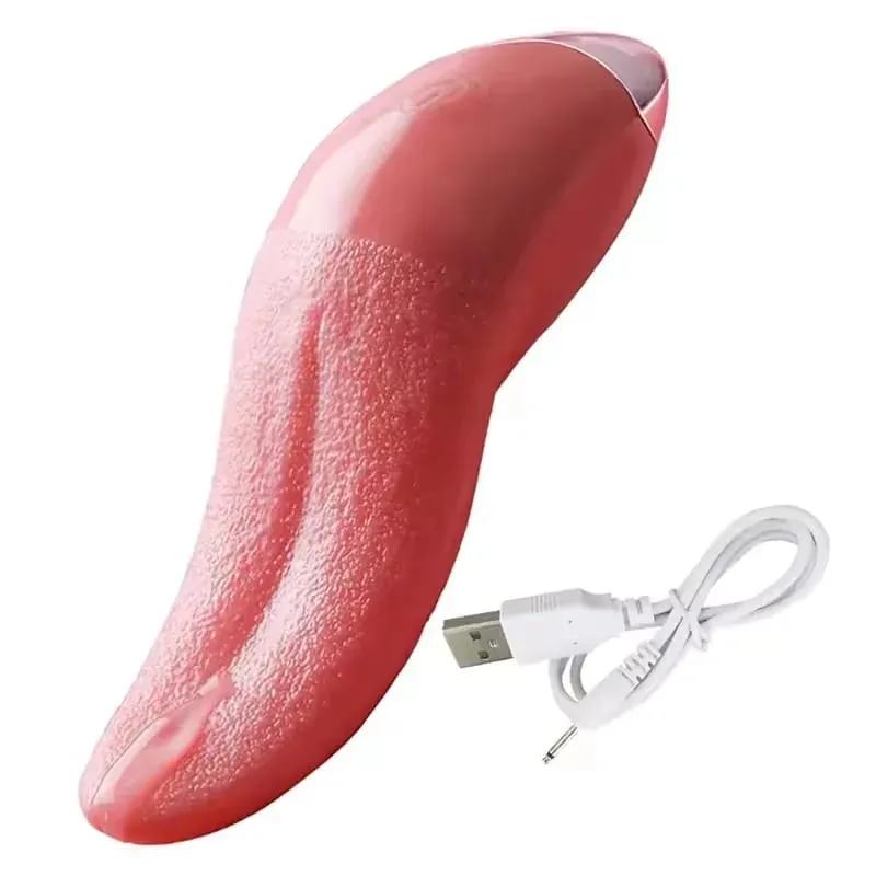Tongue Vibrator Female G Spot Clitoris Nipple Stimulator Realistic LickingVagin Massager Masturbator Adult Sex Toys for Women
