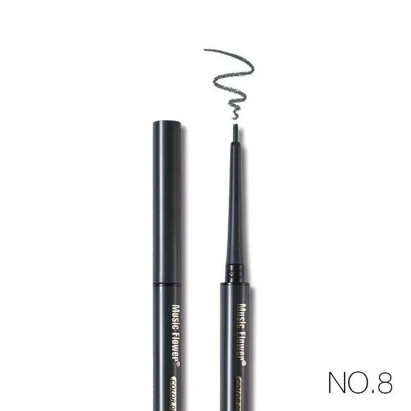 Music Flower 12 Color Gel Eyeliner Pencil Automatic Waterproof Eye Makeup Black Blue Eyleliner Long Lasting Shimmer Cosmetics — image 13