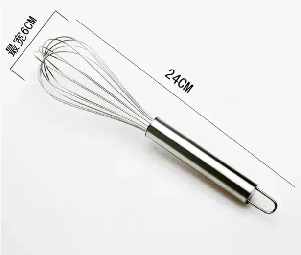10-inchManual Egg Beater Stainless Whisk Kitchen Wire Balloon Whisk Milk Egg Beater Egg Mixing Mixer Tools — image 6