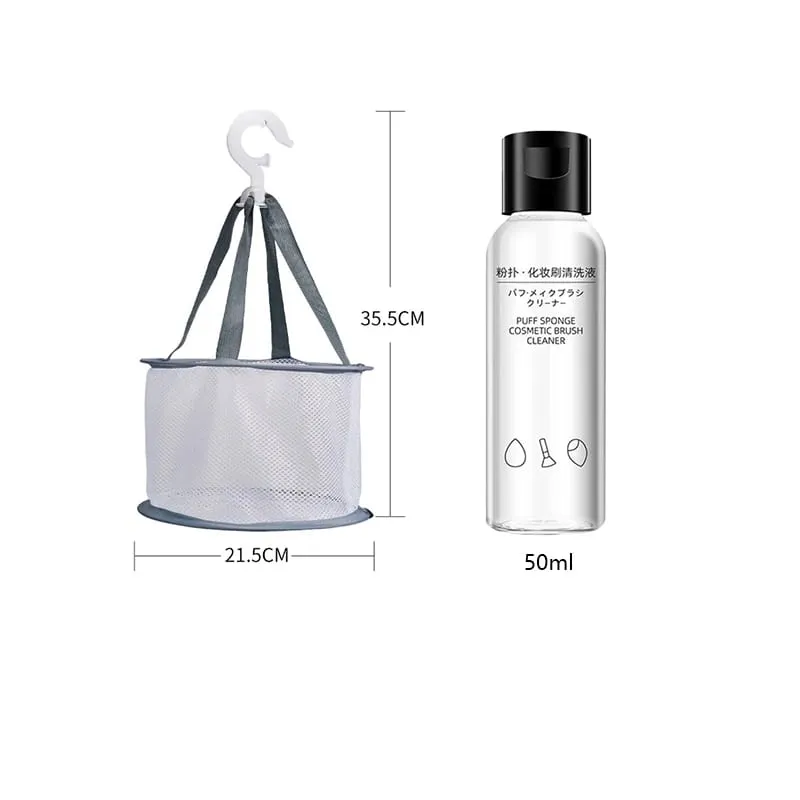 Makeup Brushes Sponge Blender Puff Cleaner Make Up Tools Washing Cleaning Liquid Bowl Air Drying Net Set For Powder Eyeshadow — image 11