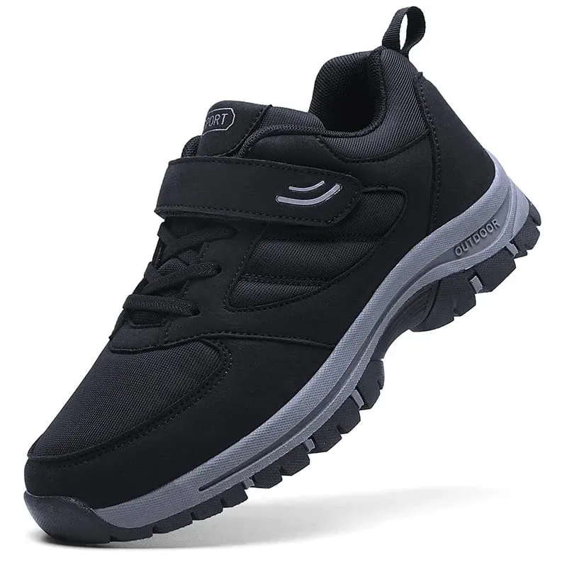 Men's Trendy Running Shoes With Hook And Loop Fastener Comfy Breathable Wear Resistant Shock Absorption Cushioned Sneakers — image 1
