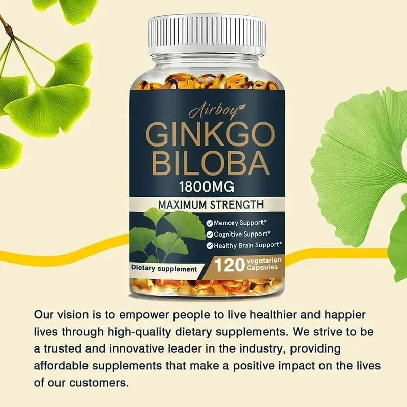 Ginkgo Biloba Supplement - Memory and Learning Promotes Brain Health Improves Clarity Improves ConcentrationSupplement — image 1
