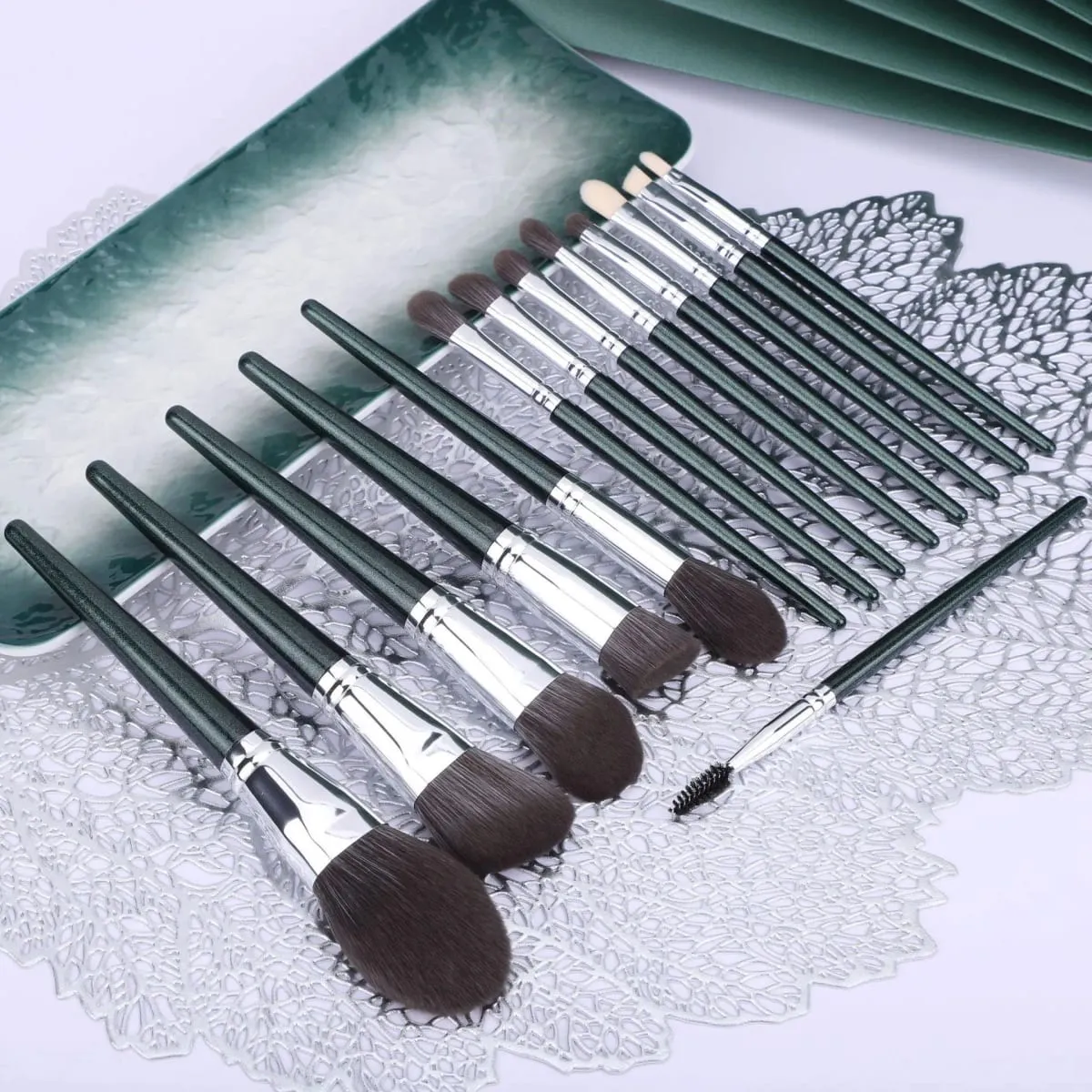 14PCS Goat Hair Makeup Brushes Set Kit For Women Professional Brush Make Up Cosmetic Powder Concealer Eye Shadow Lip Tools — image 2