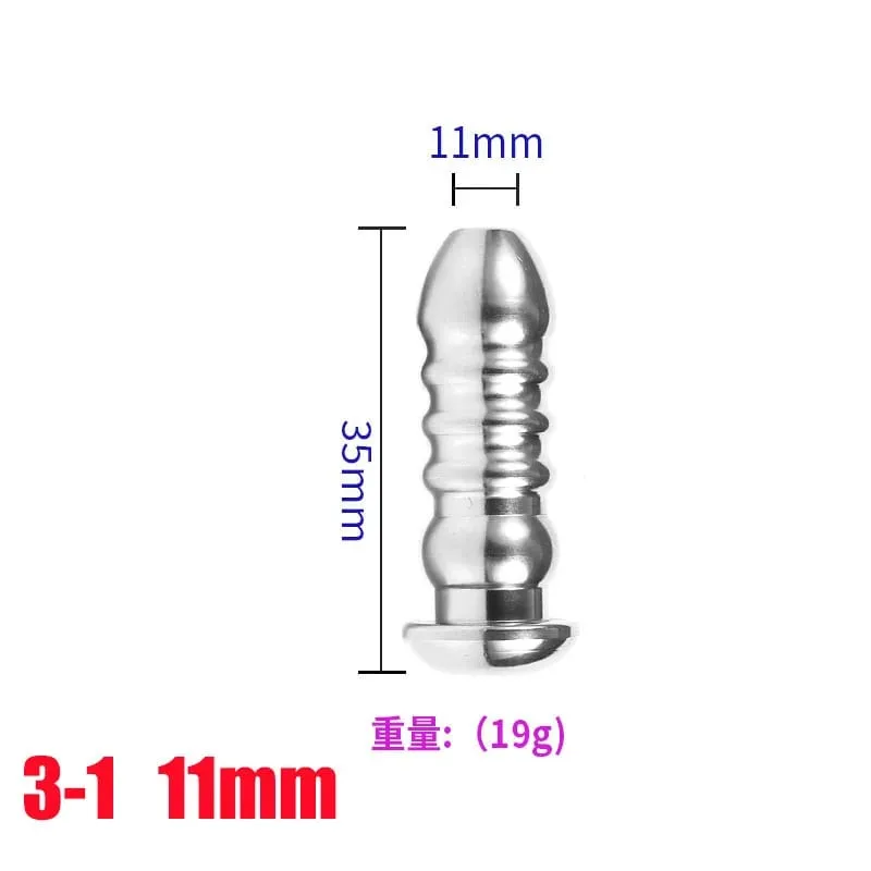 Male Stainless Steel Urethral Plug Urethral Dildo Sounding Penis Plug Urethra Stimulate Dilator Masturbation Rod Sex Toy for Men