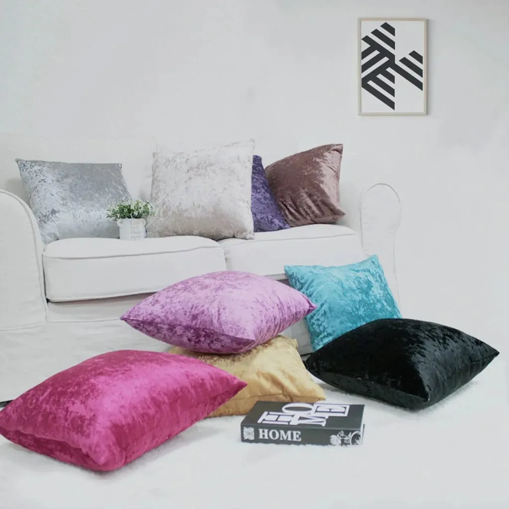 Plush Velvet Throw Pillow Cover Invisible Zipper Soft Cushion Case for Couch or Bed Decorative Pillows — image 7
