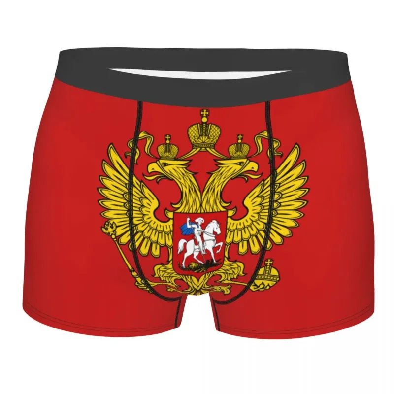 Hammer And Sickle CCCP Russian Soviet Flag Underwear Men Sexy Print Custom Boxer Shorts Panties Briefs Soft Underpants