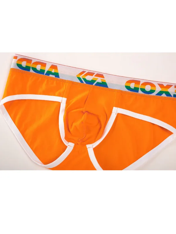Sexy Men Underwear Rainbow Belt Multi Colored Youth Low Waist U Convex Pouch Brief Teenager Cotton Breathable Comfortable Bikini — image 17