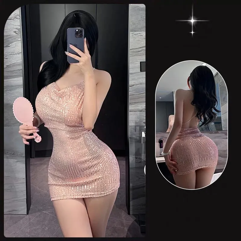 Abito stretto reggicalze che abbraccia l'anca gonna corta paillettes vestiti da donna Abiti da festa donna ragazza sexy lattice abbigliamento donna xxx