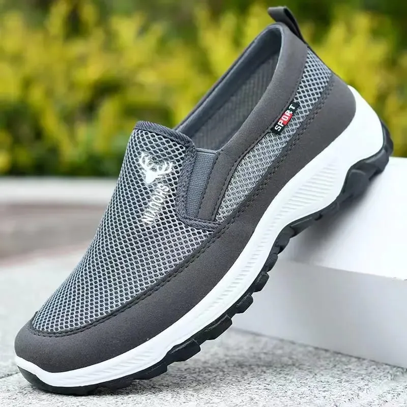Men Running Hiking Sneakers Breathable Orthopedic Travel Plimsolls Slip On Comfortable for Outdoor Activity Hiking Walking — image 10