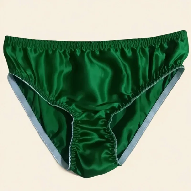 Pure Silk Mens Wrinkle Briefs Breathable Male Panties 100% Mulberry Silk Trigonometric Underwear Plus Size Men Boxers Summer — image 17