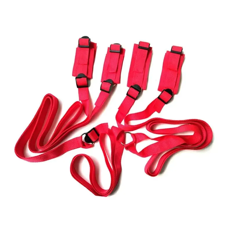 Kein Vibrator, erotisches Sklaven-Sexspielzeug für Frauen, Paare, BDSM-Bondage-Set, offene Beinfesseln, Hals-Handschellen, Fußfesseln, Riemen — image 7