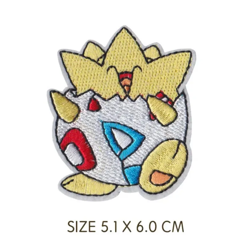 HOT 40 Style Snorlax Iron On Patch Embroidered Clothes Patches Cartoon for Clothing Kid Umbreon Cloth Stickers Garment Appliqués — image 10