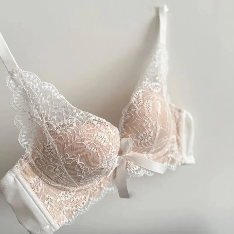Žhavá novinka Bezdrátová podprsenka Push Up Set Dámské Malé poprsí Shromážděte Side Support Proti povisnutí Sexy měkké spodní prádlo na denní nošení 32‑38ABC — image 13