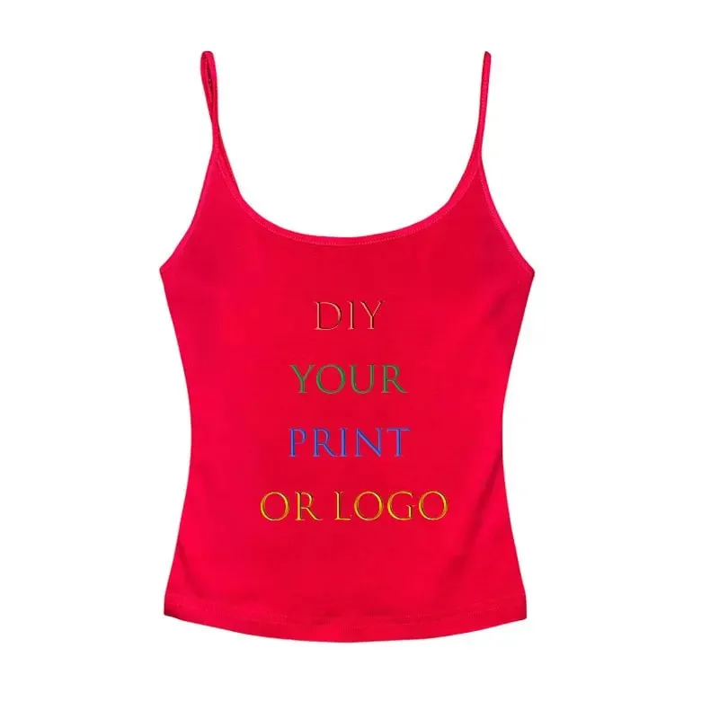 2025 New Summer Your Exclusive DIY Print Pattern Customize Women Crop Top Sexy Seamless Sleeveless Tank Tops Backless Camisole — image 3