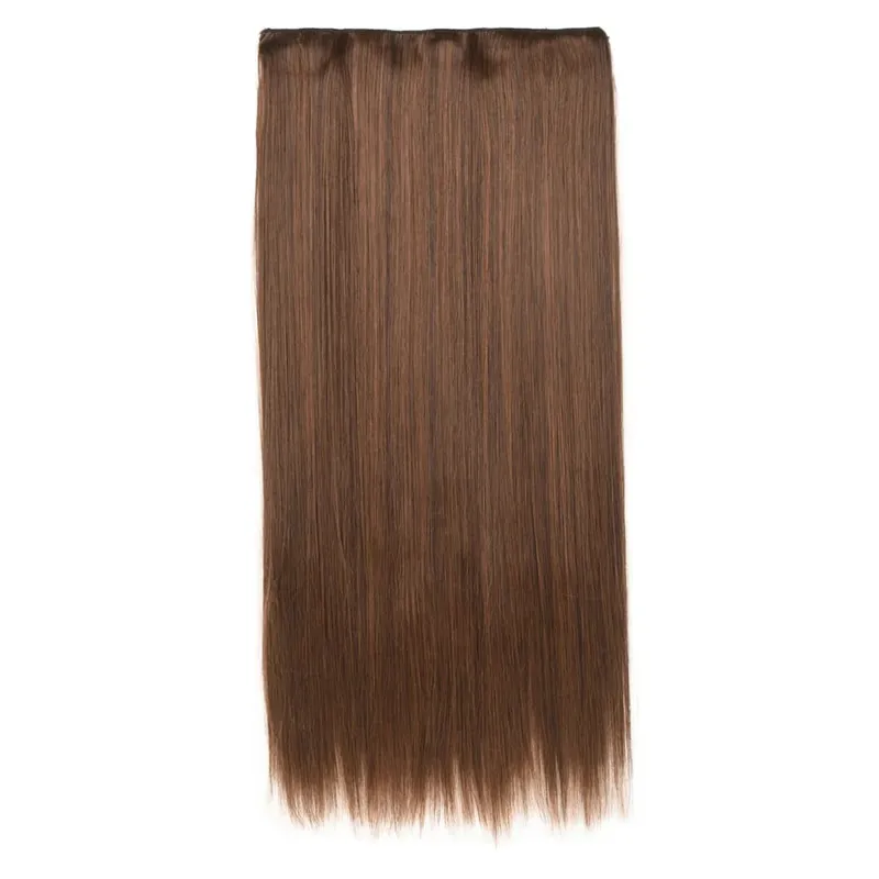 Synthetic Clip in Hair Extensions 6 Pcs/Set 16 Clips Long Straight Hairpieces Clip On Hair Extension for Women Blonde — image 33