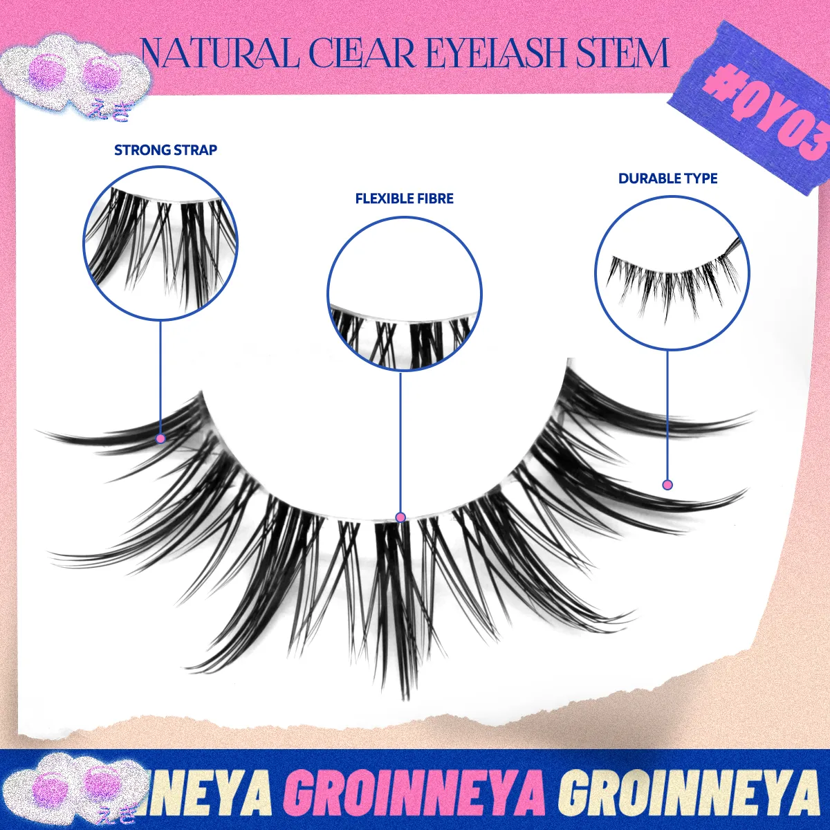 Cat eye Lashes 5/6 pairs Clear Band Lashes Natural Look 6D Wispy Eyelashes False Lashes Eyelashs Extension