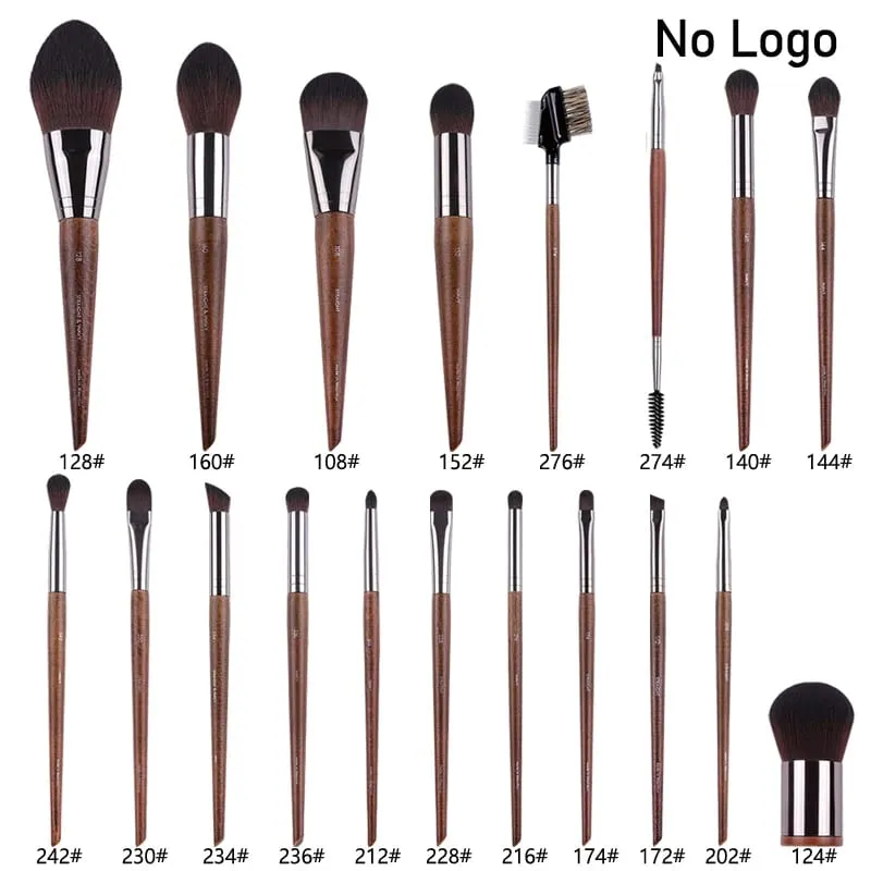 Natural wood Eye Makeup brushes whole set Pro Crease Eyeshadow Make up kit smudge highlighter eyebrow Lip lash brush practical
