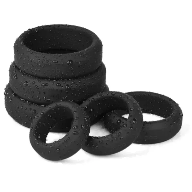 6 Pcs Male Penis Rings Cock Rings Sleeve Delay Ejaculation Silicone Beaded Time Lasting Erection Sex Toys For Men Adult Games — image 1