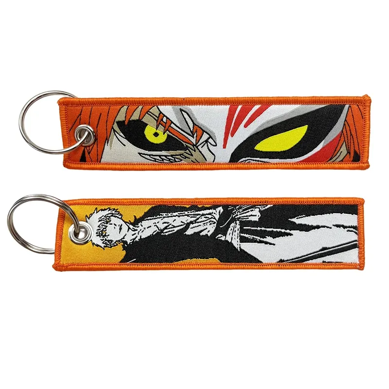 Embroidery Cool Eagle Beak Keychain Lanyard Anime Manga Series Badge Holder USB Pendant Portable Key Lanyard Accessories