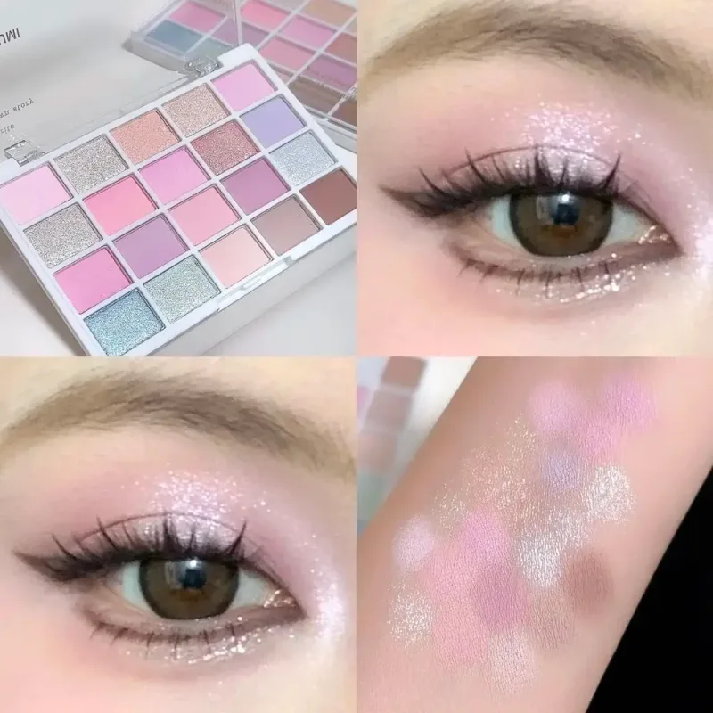 20-Color Warm Eyeshadow Palette – Romantic Smoky & Rose Tones Matte & Glitter High-Pigment Smudge-Proof Beauty Makeup — image 6